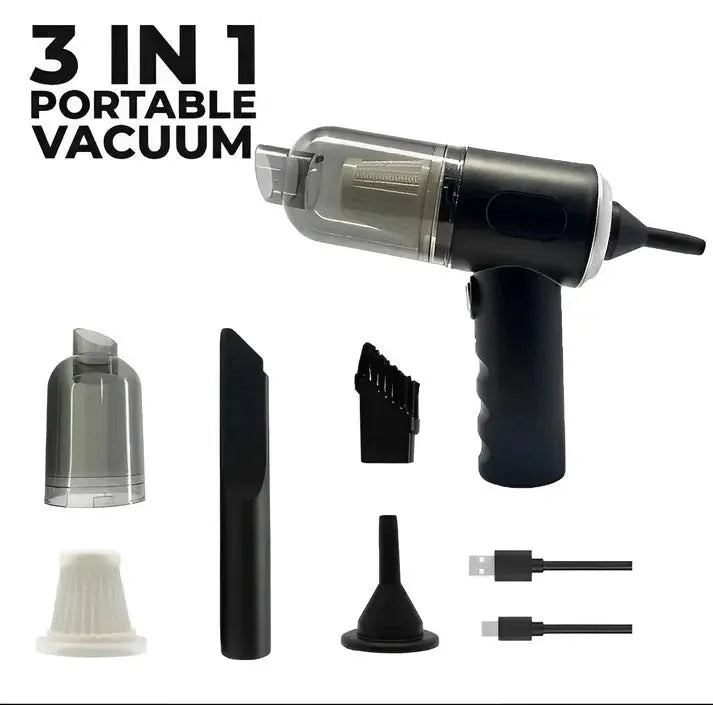 3 In 1 Vacuum Cleaner USB Charging Small Car Household Vacuum Cleaner ShopsPk