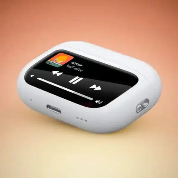 Airpods Pro With Digital Display – Anc And Transparency | Touch Volume Control Digital Screen Smooth Display Games | (color White) ShopsPk